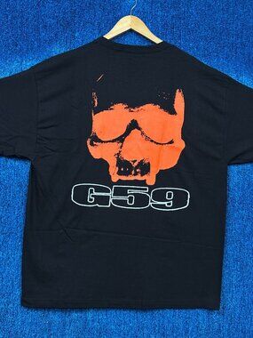 G59 Records x Suicideboys Orange Skull Glow Logo Rap Tee XXL